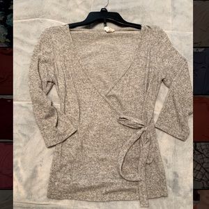 Wrap Sweater - gray